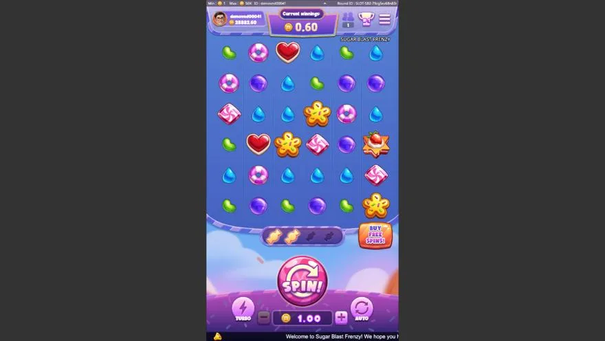 Ảnh màn hình gameplay game Sugar Blast Frenzy (Kingmidas #) (slot) chơi tại Laucuagame