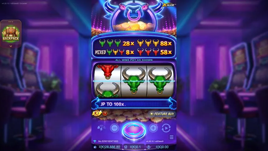 Ảnh bảng biểu tượng & tính năng game Super Niubi Fortune X-Huge (slot JDB) chơi tại Laucuagame