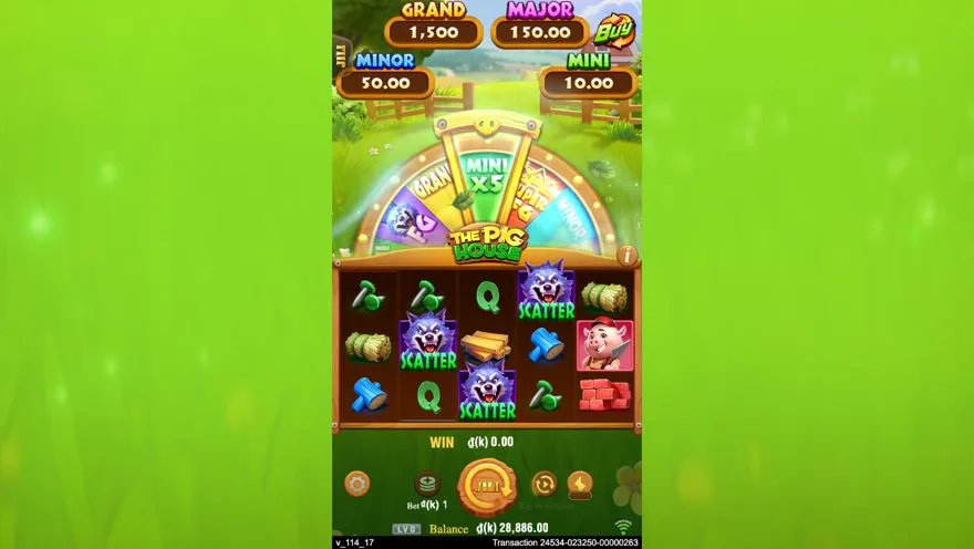 Ảnh màn hình gameplay game The Pig House (slot JILI) chơi tại Laucuagame