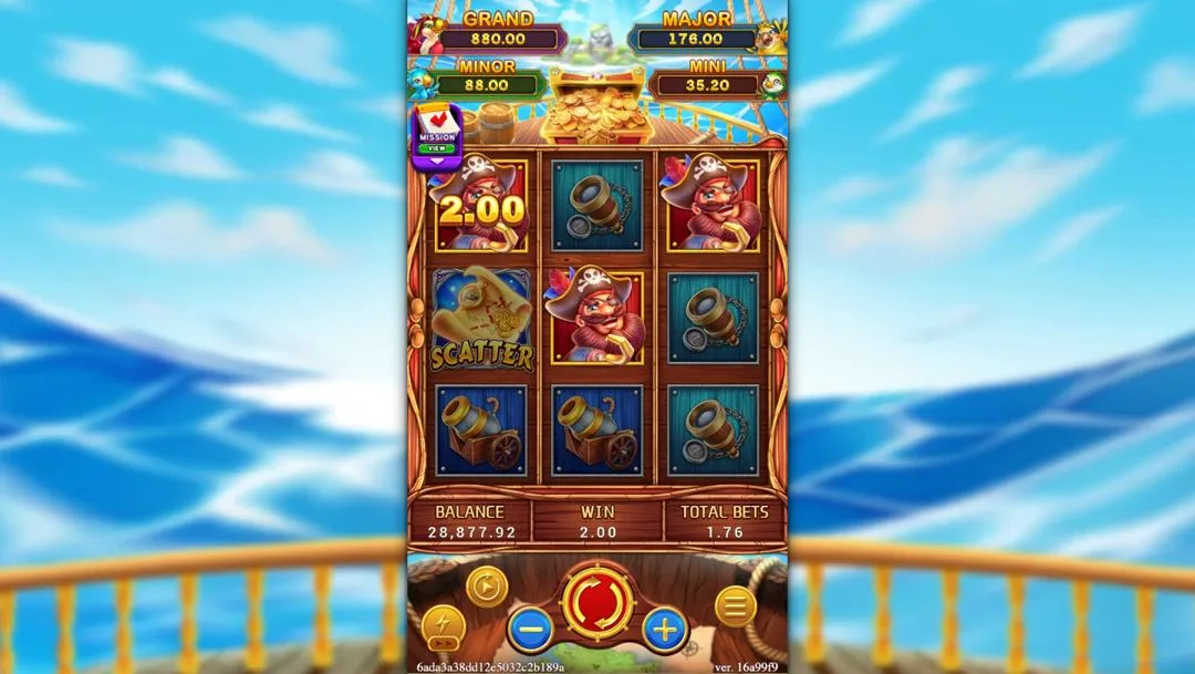 Ảnh giao diện chính game TREASURE CRUISE (slot FC) chơi tại LC79