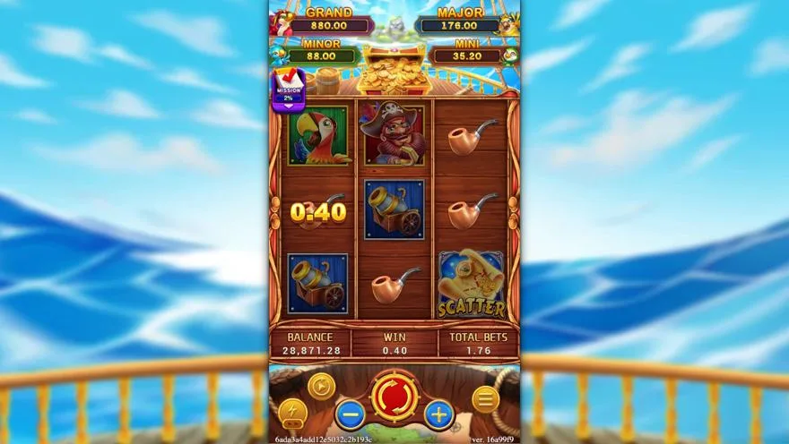 Ảnh màn hình gameplay game TREASURE CRUISE (slot FC) chơi tại Laucuagame