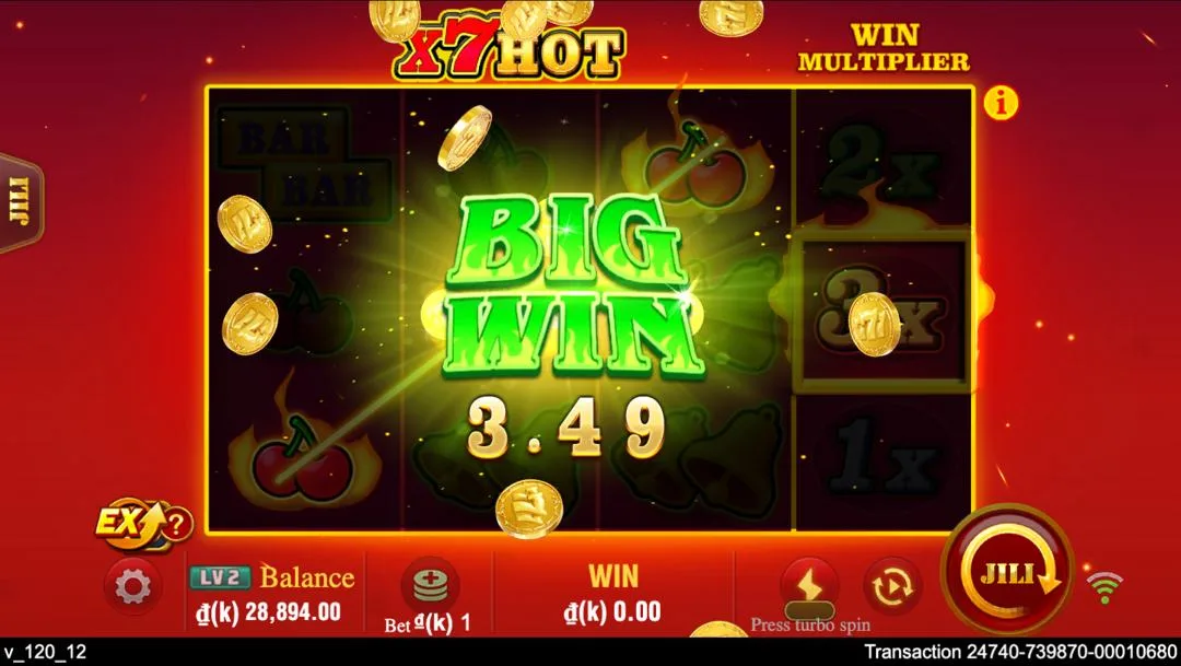 Ảnh giao diện chính game X7 HOT (slot JILI) chơi tại LC79